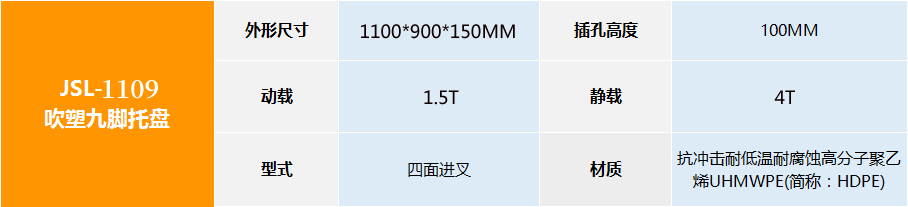 JSL-1109九腳吹塑托盤