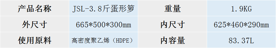 3.8斤蛋形籮