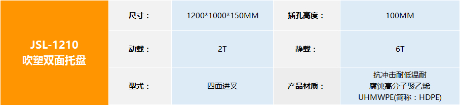 JSL-1210 吹塑雙面托盤