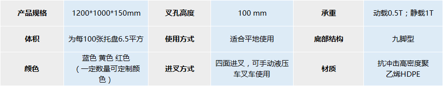 JSL-1210九腳塑料托盤