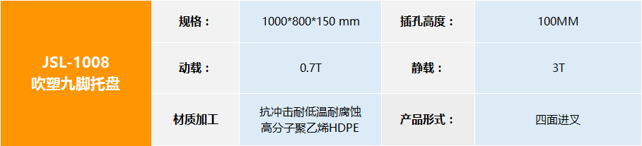 JSL-1008 吹塑九腳托盤